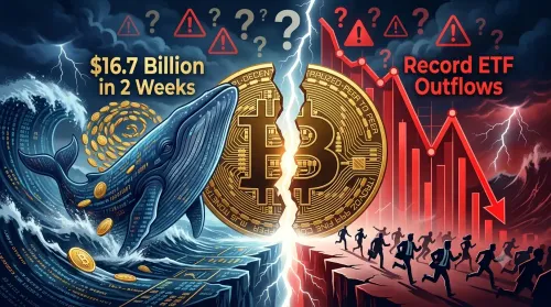Біткоїн-кити купили BTC на $16,7 млрд, поки ETF пережили найгірший місяць
